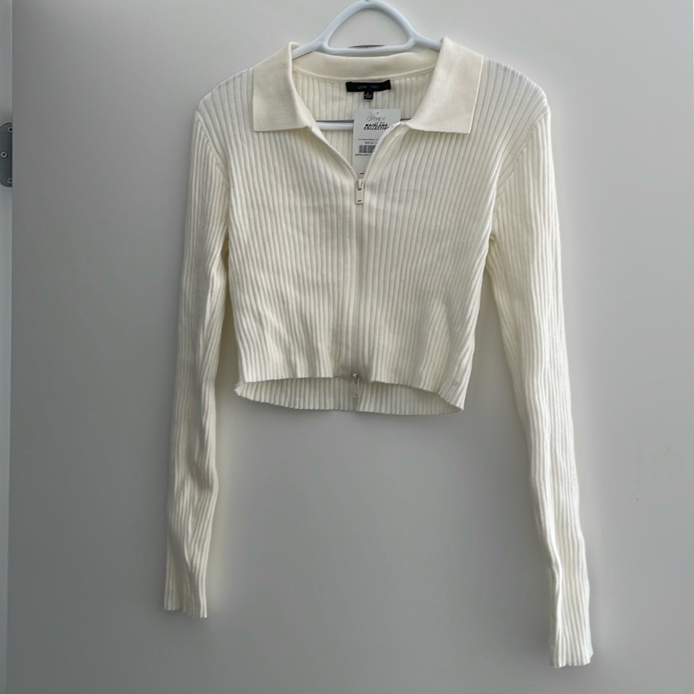 Love Tree Zipper Cardigan